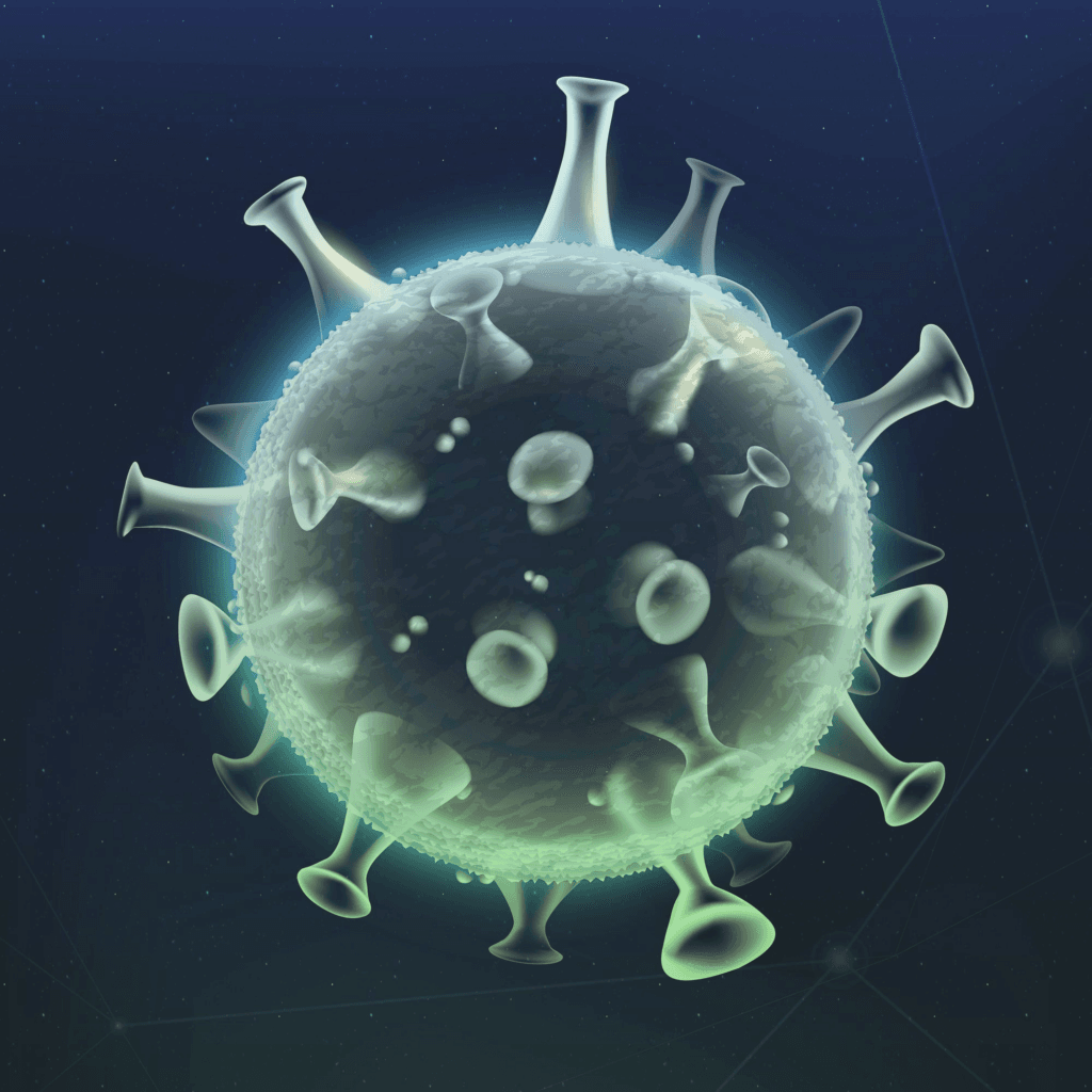 COVID19 cell sickly green color