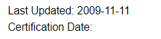 Outdated date 2009